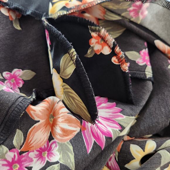 Kathie Lee Vintage Maxi Shift Dress Round Neck Short Sleeve Floral Size Large - Picture 10 of 12